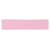 Lichtgroene gele cel roze geruite patroon. korte tafelloper (Horizontaal)