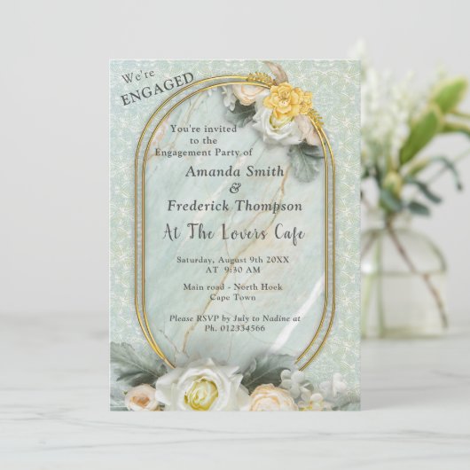 Lichtgroene, gele & witte mandala's kaart (Staand voorkant)