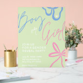 Lichtgroene gender reveal party acryl bord (Huwelijk)