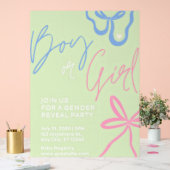 Lichtgroene Gender Reveal Party Invitation Acryl Bord (Huwelijk)
