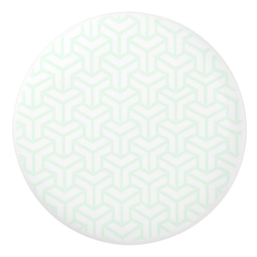 Lichtgroene geometrische keramische knoppen (Voorkant)