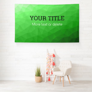 Lichtgroene geometrische mesh Driehoek aangepaste  Spandoek