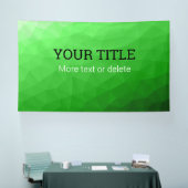 Lichtgroene geometrische mesh Driehoek aangepaste  Spandoek (Beurs)