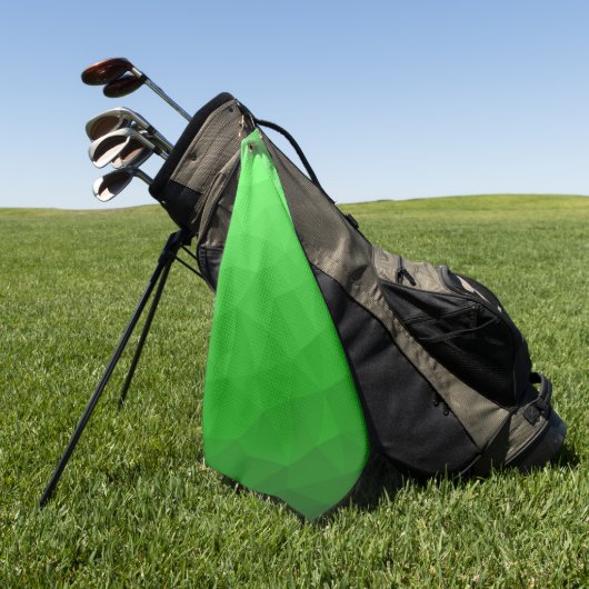 Lichtgroene geometrische mesh heldere patroon golfhanddoek (Groen)