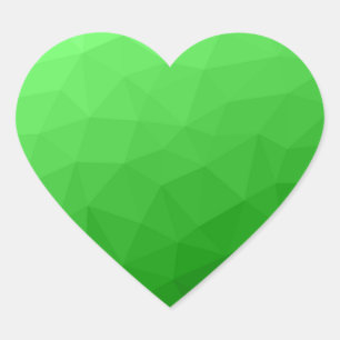Lichtgroene geometrische mesh heldere patroon hart sticker