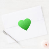 Lichtgroene geometrische mesh heldere patroon hart sticker (Envelop)