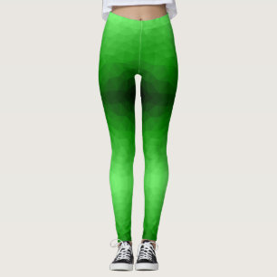 Lichtgroene geometrische mesh heldere patroon leggings