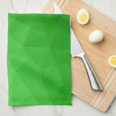 Lichtgroene geometrische mesh heldere patroon theedoek (Quarter Fold)