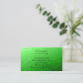 Lichtgroene geometrische mesh heldere patroon visitekaartje (Staand voorkant)