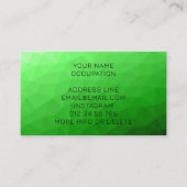 Lichtgroene geometrische mesh heldere patroon visitekaartje (Voorkant)