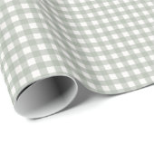 Lichtgroene gingham cadeaupapier (Rol Hoek)