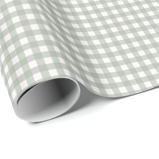 Lichtgroene gingham cadeaupapier (Rol Hoek)
