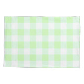 lichtgroene gingham check kussensloop (Achterkant)