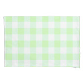lichtgroene gingham check kussensloop (Voorkant)