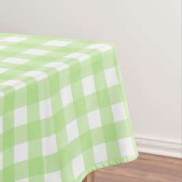 Lichtgroene Gingham tafelkleed