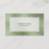 Lichtgroene gladde, iriserende textuur visitekaartje (Voorkant)