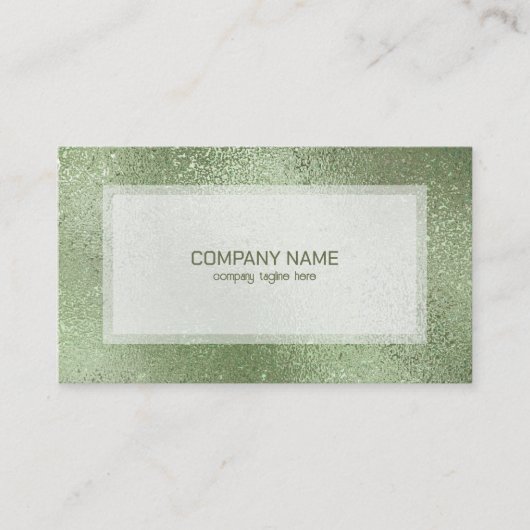 Lichtgroene gladde, iriserende textuur visitekaartje (Voorkant)
