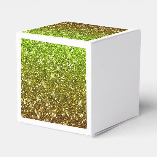 Lichtgroene goudglitters bedankdoosjes (Achterkant)