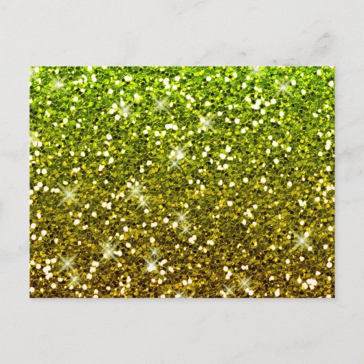 Lichtgroene goudglitters briefkaart (Voorkant)