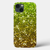 Lichtgroene goudglitters Case-Mate iPhone case (Achterkant)