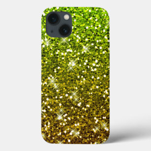 Lichtgroene goudglitters Case-Mate iPhone case