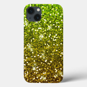 Lichtgroene goudglitters Case-Mate iPhone case