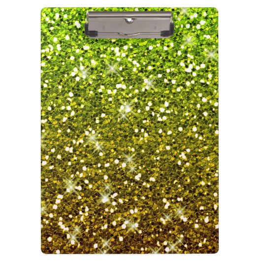 Lichtgroene goudglitters klembord (Voorkant)