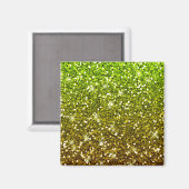 Lichtgroene goudglitters magneet (Voorkant / Achterkant)