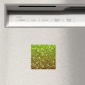 Lichtgroene goudglitters magneet (Insitu (Vaatwasser))