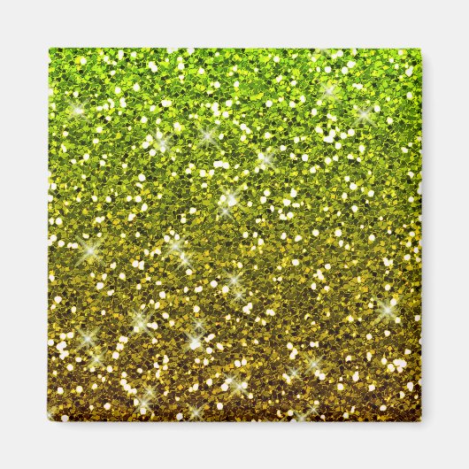 Lichtgroene goudglitters magneet (Voorkant)