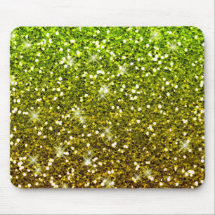 Lichtgroene goudglitters muismat