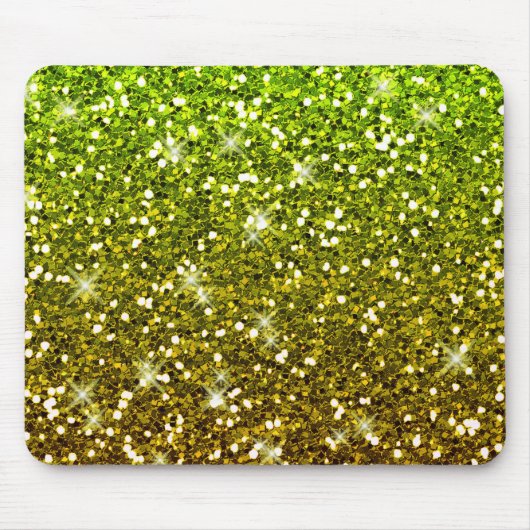 Lichtgroene goudglitters muismat (Voorkant)