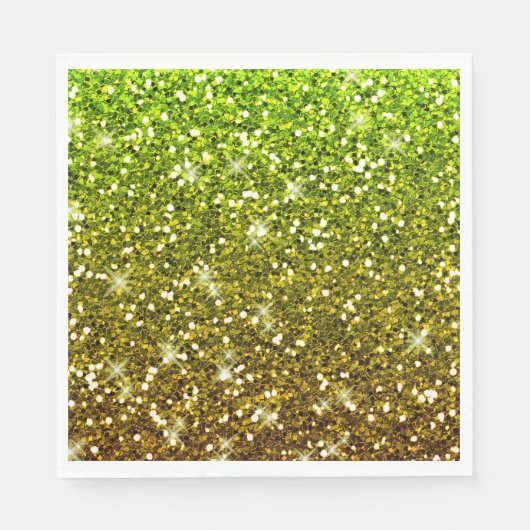 Lichtgroene goudglitters servetten (Voorkant)