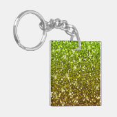 Lichtgroene goudglitters sleutelhanger (Voorkant Links)