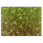 Lichtgroene goudglitters snijplank (Voorkant)