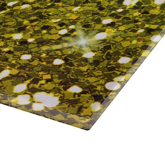 Lichtgroene goudglitters snijplank (Hoek)