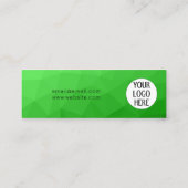 Lichtgroene Gradient Geometrische Mesh Custom Logo Klantenkaartje (Achterkant)