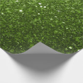 Lichtgroene groene faux glitter sparkles cadeaupapier (Hoek)