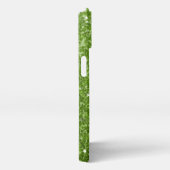 Lichtgroene groene faux glitter sparkles iPhone hoesje (Rechterkant)