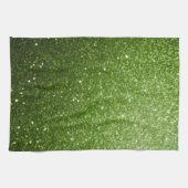 Lichtgroene groene glitter sparkles theedoek (Horizontaal)