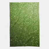 Lichtgroene groene glitter sparkles theedoek (Verticaal)