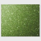 Lichtgroene groene namaak glitterspikkels cadeaupapier (Vlak)