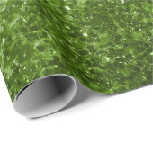Lichtgroene groene namaak glitterspikkels cadeaupapier (Rol Hoek)