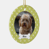 Lichtgroene harten Paws Custom Huisdier Puppy Dog Keramisch Ornament (Rechts)