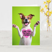 Lichtgroene Hond Genegenheidskaart Kaart (Gele Bloem)