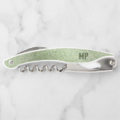 Lichtgroene iriserende textuur kurkentrekker (Achterkant)