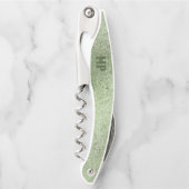 Lichtgroene iriserende textuur kurkentrekker (Voorkant)