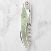 Lichtgroene iriserende textuur kurkentrekker (Achterkant)