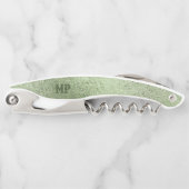 Lichtgroene iriserende textuur kurkentrekker (Voorkant)