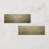 lichtgroene Kaart Pauw Veer Mini Visitekaartje (Voorkant / Achterkant)